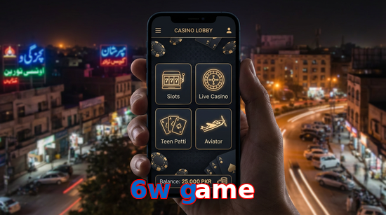Main screen of 6W Game app page for PK players